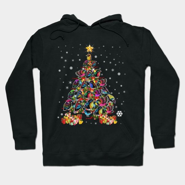 Birds Christmas Tree Hoodie by Sinclairmccallsavd